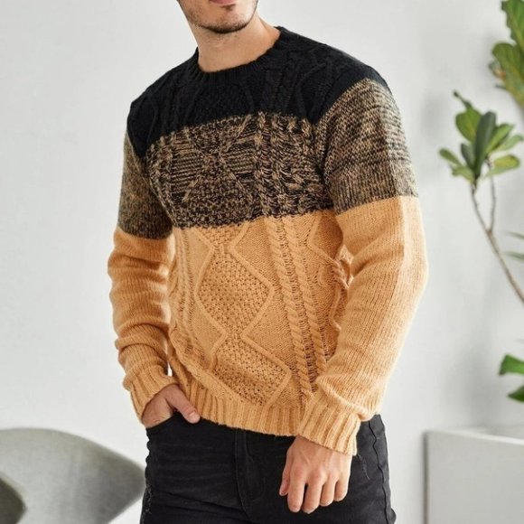 . Other - Tan Mens Knit Sweater
